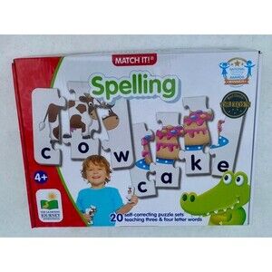 Match It! - Spelling - 20 Piece Learning Spelling Puzzle Kids Preschool 4-7 Ages